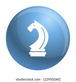 Horse chess icon. Simple illustration of horse chess vector icon for web design isolated on white background