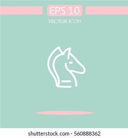 horse chess icon vector. logo design.graphic image.simple icon for web.