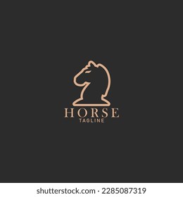 horse chess identity brand logo