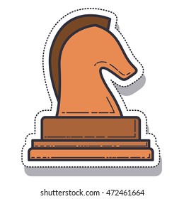 horse chess isolated icon vector illustration design