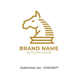Horse Chess Logo, Company logo emblem. Vector and illustration. Isolated on White Background.