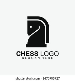 Horse Chess Logo Design For Business. Chess Icon. Modern Design. Vector Illustration. Flat Logo. Horse Chess.