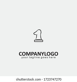 Horse chess Logo Icon Flat