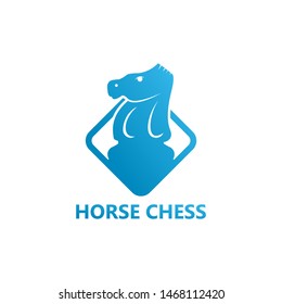 Horse Chess Logo Template Design Vector, Emblem, Design Concept, Creative Symbol, Icon