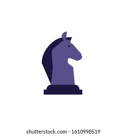 Horse chess piece design, Game strategy competition hobby play knight sport and win theme Vector illustration
