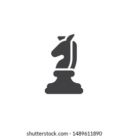 Horse Chess piece vector icon. filled flat sign for mobile concept and web design. Knight chess figure glyph icon. Symbol, logo illustration. Vector graphics