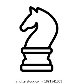 Horse Chess Pieces. Vector Illustration Icons in outline style.