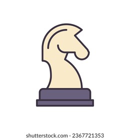 Horse Chess related vector icon. Isolated on white background. Vector illustration
