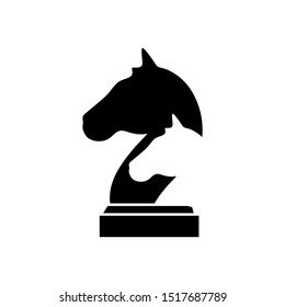 horse chess silhoutte logo template