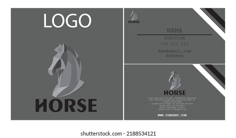 Horse chess themed logo, match the vision of motion with thought, just like the vision of chess