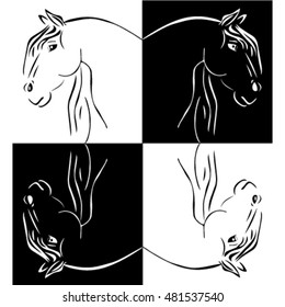 Horse chess  vector image EPS10