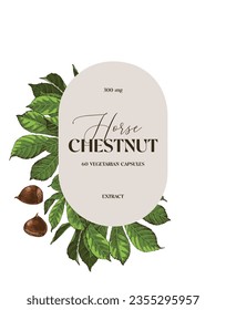 Horse chestnut extract label template