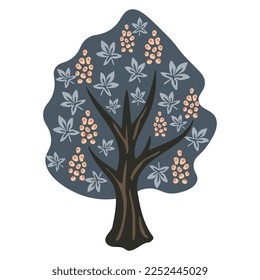 Horse chestnut isolated vector illustration