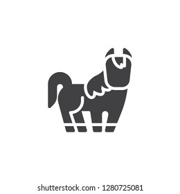 Horse Chinese zodiac vector icon. filled flat sign for mobile concept and web design. Chinese year of horse simple solid icon. Symbol, logo illustration. Pixel perfect vector graphics