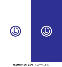 horse circle line logo template vector eps