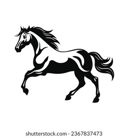 Horse Clipart Black Color Vector