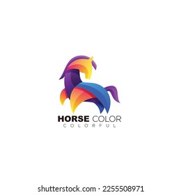 diseño de color de caballo estilo de gradiente 