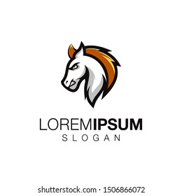 horse color logo design vector 