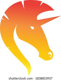horse color logo icon vector 