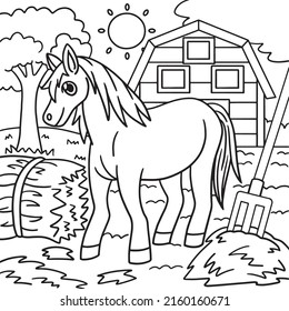 Horse Coloring Page for Kids