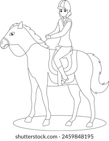 horse coloring page for kids