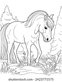 horse coloring pages for kids