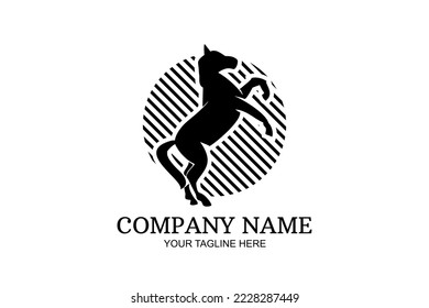 Horse Company Logo Vector Illustration. Suitable for business company, modern company, etc.