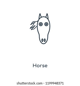 Horse concept line icon. Linear Horse concept outline symbol design. This simple element illustration can be used for web and mobile UI/UX.