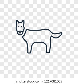 Horse concept vector linear icon isolated on transparent background, Horse concept transparency concept in outline style