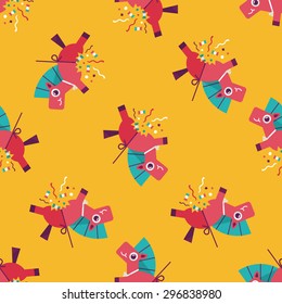 horse confetti flat icon,eps10 seamless pattern background