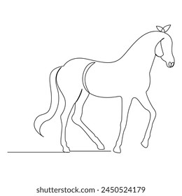 
Horse Continuous single one line drawing illustration art vector design