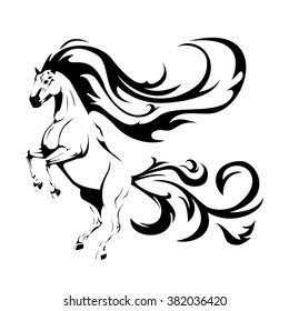 horse contour