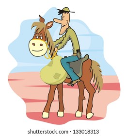 horse and cowboy