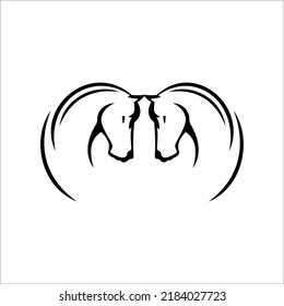 Horse Creative Elegant Logo Symbol Design Vector Illustration for Company