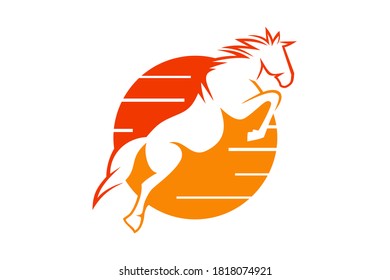 The horse design concept. Very suitable in various business purposes, also for icon, symbol, logo or etc.