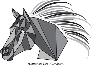 ilustración vectorial geométrica de escala de grises