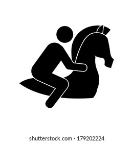 horse design over white background vector illustration