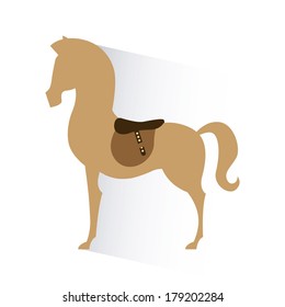 horse design over white background vector illustration
