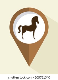 horse design over white background vector illustration