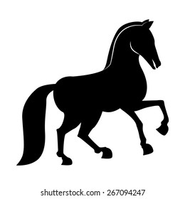 Horse design over white background, vector illustration.