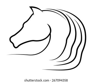 Horse design over white background, vector illustration.