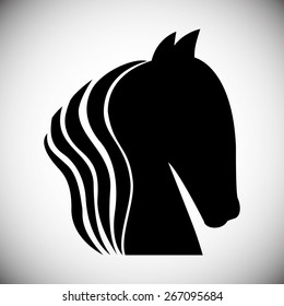 Horse design over white background, vector illustration.