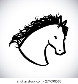 Horse design over white background, vector illustration.