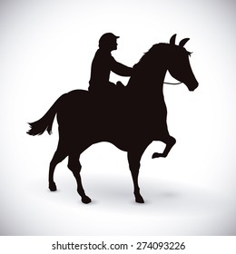 Horse design over white background, vector illustration.