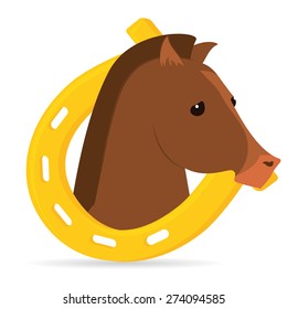 Horse design over white background, vector illustration.