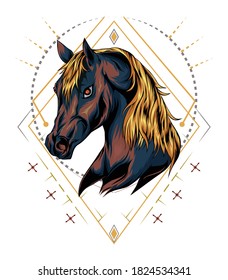 The horse design. vector animal design template.