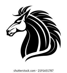 Horse design vector illustration, isolated illustration abstract pattern on white background, tattoo tribal vector design, simple logo on white background
