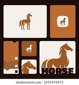 Horse design vector image on white background, vector illustration, Animal Logo, logo set