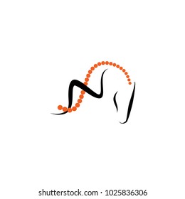 Horse and dna strand vector illustration