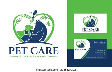 Horse, Dog, Cat Animal Logo Design Vector Template
